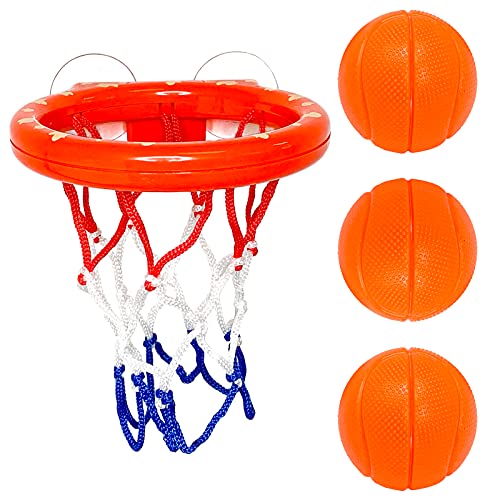 Kid Bath Toys Bathtub Basketball Hoop and 3 Balls Set by 4U2BUY – Strong Suction Cup Bath Toys for Kids – Bathroom Ball Shooting Game for Kids | The Storepaperoomates Retail Market - Fast Affordable Shopping