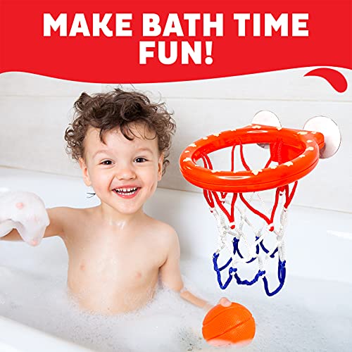 Kid Bath Toys Bathtub Basketball Hoop and 3 Balls Set by 4U2BUY – Strong Suction Cup Bath Toys for Kids – Bathroom Ball Shooting Game for Kids | The Storepaperoomates Retail Market - Fast Affordable Shopping
