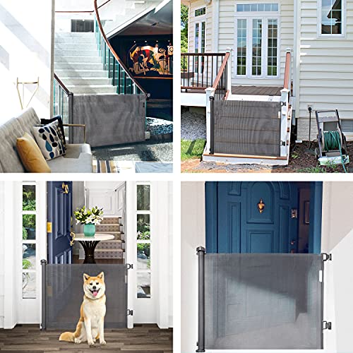 Retractable Baby Gate, Extra Wide Safety Baby Gate 34″ Tall, Extends to 59″ Wide Mesh Safety Indoor Gate for Babies and Pets,Pet Dog Gate for doorways, Stairs, Hallways, Indoor/Outdoor | The Storepaperoomates Retail Market - Fast Affordable Shopping