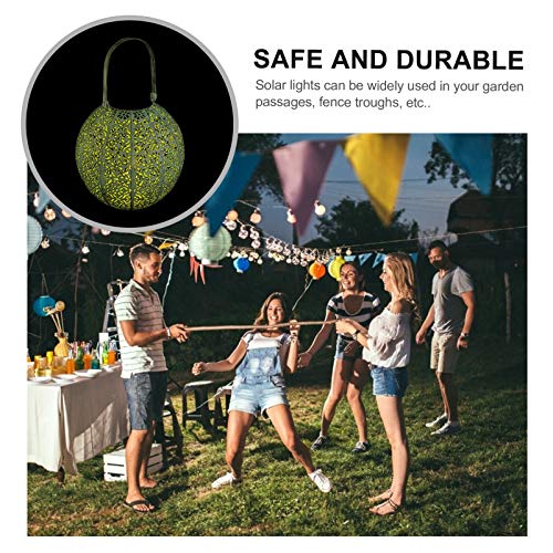 OSALADI Solar Lantern Lights Outdoorï¼Œ LED Solar Powered Hanging Lights Waterproof Hollow- Out Metal Tabletop Lanterns for Indoor and Outdoor Garden Tree Patio Courtyard Home Party Decor (Blue) | The Storepaperoomates Retail Market - Fast Affordable Shopping