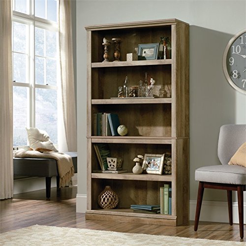 BeeHealthy Shop 5-Shelf Bookcase with 3 Adjustable Shelves, Wall Unit, Bookrack, Library, Bookshelf, Home Office Furniture, Open Storage Space, Perfect for Living Room, Multiple Finishes (Lintel Oak) | The Storepaperoomates Retail Market - Fast Affordable Shopping