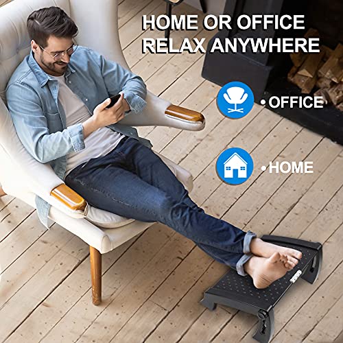 SEBIDER Height Adjustable Footrest with Massage Surface Under Desk, Ergonomic Comfort Home & Office Foot Stool, Black | The Storepaperoomates Retail Market - Fast Affordable Shopping
