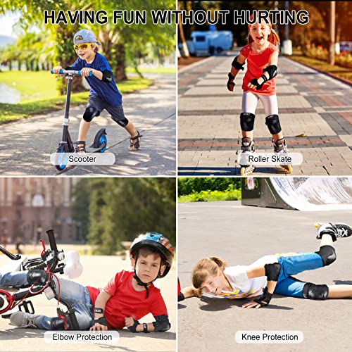 NPET Kids Knee and Elbow Pads Wrist Guards Safety 3 in 1 Knee Pads for Kids , Toddler Skates Pads Protective Gear Set for Multiply Outdoor Sports, Roller Skate Bike Cycling Skateboard Scooter -Black | The Storepaperoomates Retail Market - Fast Affordable Shopping