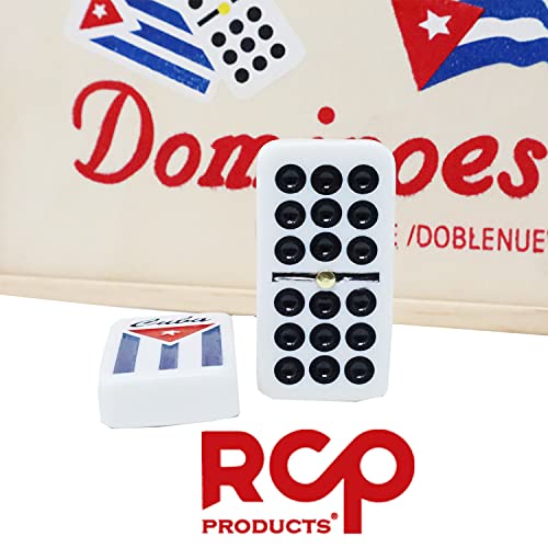 RCP PRODUCTS Cuban Flag Double Nines Dominoes Set Wood Box ,Set of 55 Double Nine (in Box) | The Storepaperoomates Retail Market - Fast Affordable Shopping