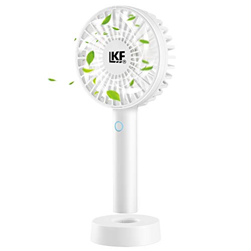 LKF Mini Handheld Fan,USB Desk Fan Small Personal Portable Table Fan with usb Rechargeable Battery Operated,3 Speeds Cooling Electric Fan with Base,3-12hrs Operated Makeup &Face Fan for Travel Office | The Storepaperoomates Retail Market - Fast Affordable Shopping