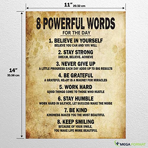 Motivational Quotes Wall Art, Inspirational Quotes – Positive Daily Affirmations for Home, Bedroom, Office, Gym, & Classroom Inspiration – Motivational Posters for Men, Inspirational Wall Art for Office – 11″ x 14″ Inches – (2 Pack) | The Storepaperoomates Retail Market - Fast Affordable Shopping