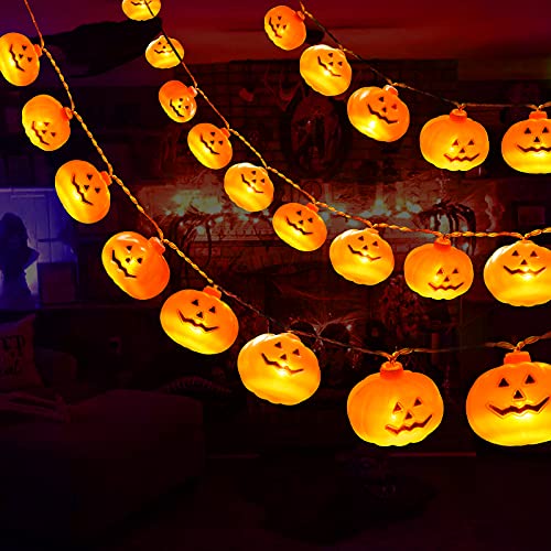 Halloween Decorations 19.7Ft 40 LED Pumpkin String Lights, Halloween Decor Indoor Outdoor Clearance Halloween Lights Battery Operated for Home Garden Yard Decorations Holiday Lights Party Supplies | The Storepaperoomates Retail Market - Fast Affordable Shopping