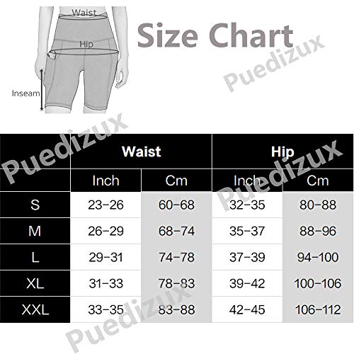 Puedizux Women’s High Waisted Biker Shorts Cross Waist Workout Yoga Shorts Running Leggings with/no Pocket | The Storepaperoomates Retail Market - Fast Affordable Shopping
