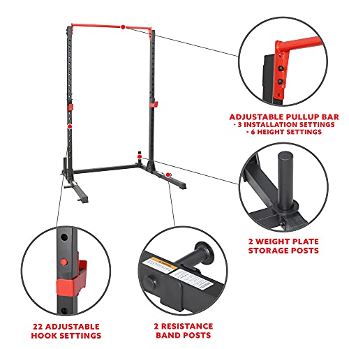 Sunny Health & Fitness Essential Adjustable Power Rack Squat Stand, Power Cage – SF-XF920063 | The Storepaperoomates Retail Market - Fast Affordable Shopping