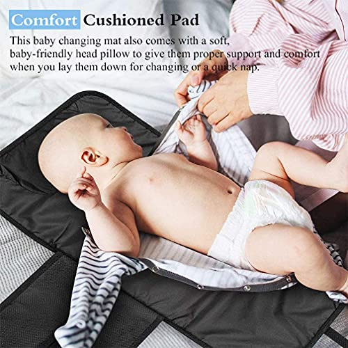 COTTONCARE Portable Diaper Changing Pad Travel Changing Mat Kit with Changing Pad and Wipes Case Waterproof Travel Changing Station kit（Gray） | The Storepaperoomates Retail Market - Fast Affordable Shopping
