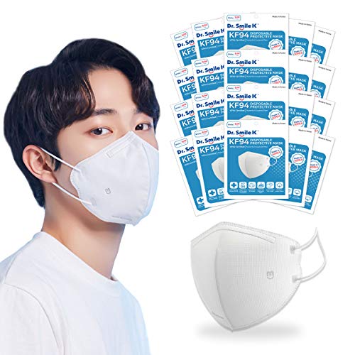 Aurora – Dr. Smile K – 10 or 20 Pack KF94 White Disposable Face Masks – Sizes: S/M or M/L | The Storepaperoomates Retail Market - Fast Affordable Shopping