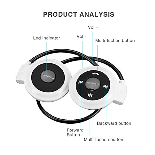Heave Bluetooth Headphones,Wireless Sport Earphones Sweatproof Hands Free Calling Stereo Headsets Support TF Card,Lightweight and Portable Black | The Storepaperoomates Retail Market - Fast Affordable Shopping
