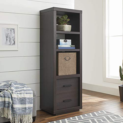 Storage Bookcase with 3 Adjustable Shelves and Lower Storage Cabinet, Functional Audio/Video Tower, Entertainment Center, Media Tower, Perfect for Any Room, Home Office, Powder Coated Finish | The Storepaperoomates Retail Market - Fast Affordable Shopping