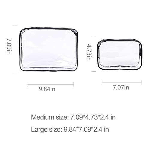 4 Packs of Clear Makeup Bags, TSA Approved Travel Bag, Cosmetic Bag, Plastic Airport Airline Handbags That Can be Carried with You | The Storepaperoomates Retail Market - Fast Affordable Shopping