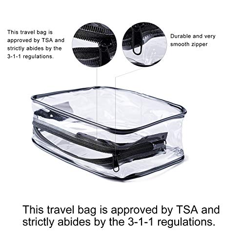4 Packs of Clear Makeup Bags, TSA Approved Travel Bag, Cosmetic Bag, Plastic Airport Airline Handbags That Can be Carried with You | The Storepaperoomates Retail Market - Fast Affordable Shopping