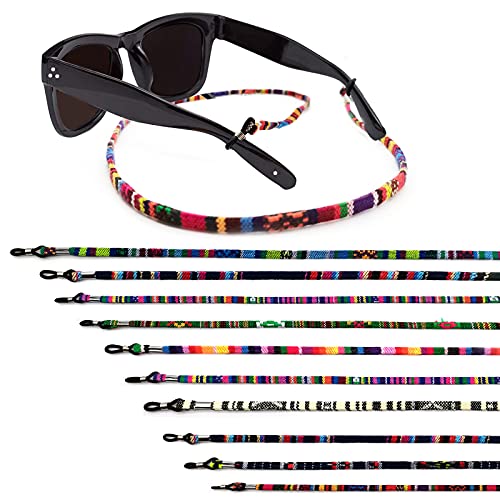 10 Pieces Glasses Strap, Shellvcase Multicolored Sunglasses Strap Chain, Cotton Eyeglass Holder Strap, Safety Eyewear Retainer, Glass Cord Lanyard Unisex Safety Glasses String for Women/Men | The Storepaperoomates Retail Market - Fast Affordable Shopping