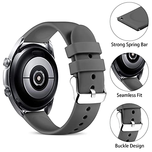 Easuny Compatible with Samsung Galaxy Watch 3 Band 45mm/Galaxy Watch 46mm/Gear S3 Frontier, 22mm Quick Release Silicone Watch Bands for Women Men, 3 Pack of Black/Dark Blue/Space Gray Large | The Storepaperoomates Retail Market - Fast Affordable Shopping