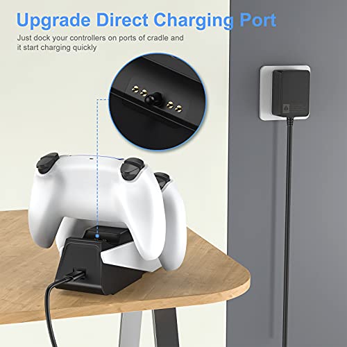 PS5 Controller Charging Station KINGTOP Dual Controller Charger Docking Stand for Playstation 5 Dualsense Controller,Fast Charging Dock with LED Indicators- Fast Charging 5V/3A Adapter Included | The Storepaperoomates Retail Market - Fast Affordable Shopping