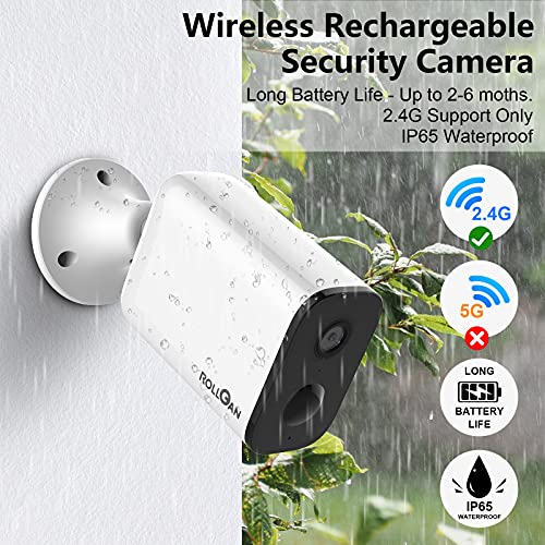 Security Camera Outdoor Wireless, Rechargeable Battery Powered Cam 1080P HD Wire-Free Smart Surveillance Home Security WiFi IP Cameras with Night Vision, PIR Motion Alerts, 2-Way Audio, Waterproof | The Storepaperoomates Retail Market - Fast Affordable Shopping
