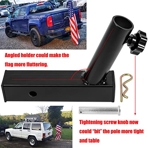 Yoursme Flagpole Hitch Flag Pole Holder Universal Flagpole Truck Flag Pole Mount Heavy Duty (Single) with Anti-Wobble Screws 2 inches Receiver Hitch for Car Trailer Flag Pole | The Storepaperoomates Retail Market - Fast Affordable Shopping