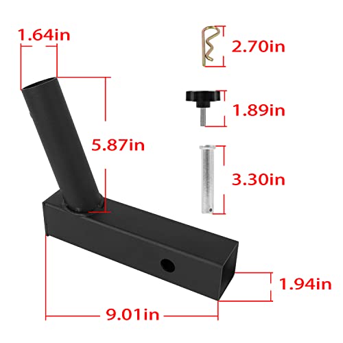 Yoursme Flagpole Hitch Flag Pole Holder Universal Flagpole Truck Flag Pole Mount Heavy Duty (Single) with Anti-Wobble Screws 2 inches Receiver Hitch for Car Trailer Flag Pole | The Storepaperoomates Retail Market - Fast Affordable Shopping