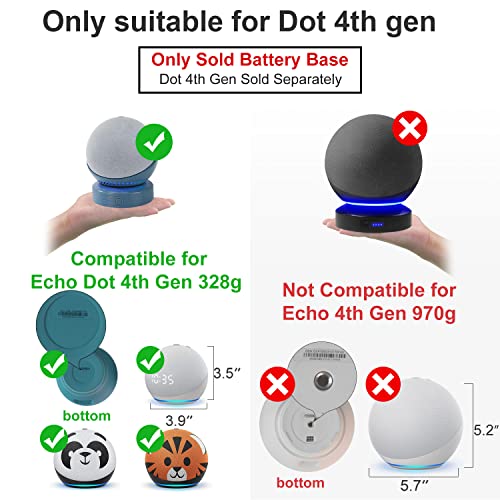 Liboer Battery Base for EchoDot 4th Generation Make Dot 4 Portable Dot 4th Stand Accessories (The Speaker Not Included) … | The Storepaperoomates Retail Market - Fast Affordable Shopping