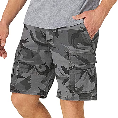BODOAO Men’s Stretch Cargo Multi Pocket Zipper Shorts Venture Flat Front Woven Twill Cotton Work Hiking Short Pants for Men