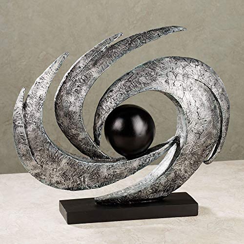Touch of Class Contemporary Earths Motion – Antique Silver – Table Sculpture Art Decor – Modern Abstract Aesthetic, Swirling Design, Orb Center – Made of Resin, 12 Inches High, 15 Inches Wide | The Storepaperoomates Retail Market - Fast Affordable Shopping