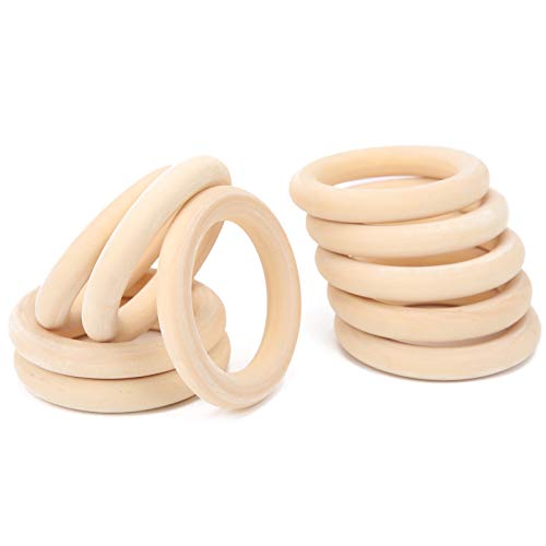 10Pcs Wood Teething Rings, 65mm Baby Natural Unfinished Wood Circles Without Paint, Smooths Wood Circles for Crafts DIY Teething Ring, Jewelry Pendant Connectors (Wood Color-65mm) | The Storepaperoomates Retail Market - Fast Affordable Shopping