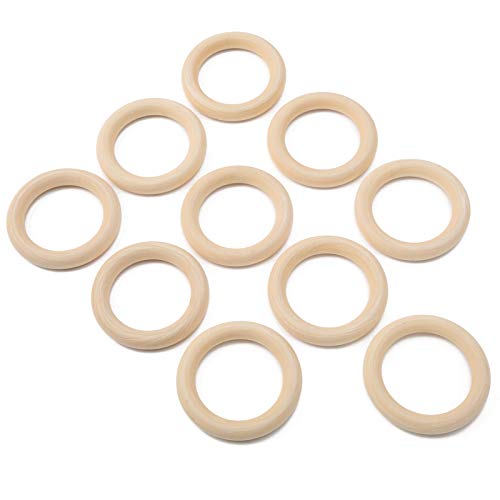 10Pcs Wood Teething Rings, 65mm Baby Natural Unfinished Wood Circles Without Paint, Smooths Wood Circles for Crafts DIY Teething Ring, Jewelry Pendant Connectors (Wood Color-65mm) | The Storepaperoomates Retail Market - Fast Affordable Shopping