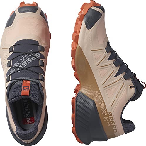 Salomon Speedcross 5 Gore-TEX Trail Running Shoes for Women, Sirocco/Mocha Mousse/Mecca Orange, 9 | The Storepaperoomates Retail Market - Fast Affordable Shopping