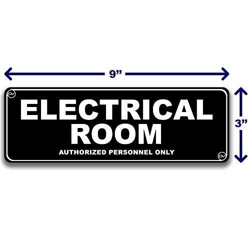 Sign for Door, Authorized Personnel Only in Acrylic Plastic, Black and White, Rounded Corners, Durable, Long Lasting with Double Sided Tape in the Back – 3″ x 9″ (Electrical Room) | The Storepaperoomates Retail Market - Fast Affordable Shopping