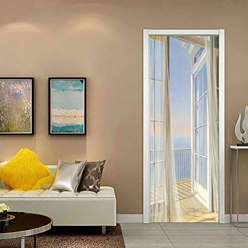 ZY-KL 3D Door Sticker Wall Decals Mural Wallpaper, Waterproof and Moisture Peel and Stick Vinyl Door Mural Decals for Dormitory, Office and Home Decor，30.3×78.7 inch PVC Door Decal (MT0126) | The Storepaperoomates Retail Market - Fast Affordable Shopping