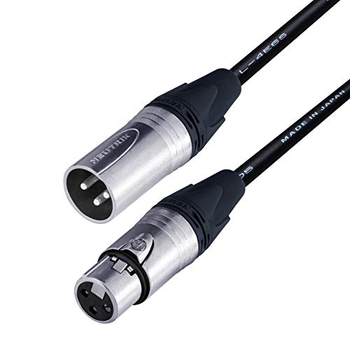 WORLDS BEST CABLES 2 Units – 8 Foot – Quad Balanced Microphone Cable Custom Made Using Canare L-4E6S Wire and Neutrik Silver NC3MXX Male & NC3FXX Female XLR Plugs | The Storepaperoomates Retail Market - Fast Affordable Shopping
