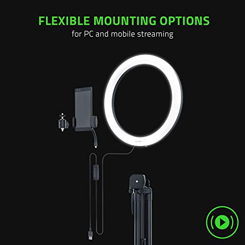 Razer Ring Light 12″ Streaming and Selfie Light: Customizable Light Spectrum – Adjustable Brightness – Includes Tripod, Phone and Webcam Mount – Designed for Streaming and Twitch – Compatible w/ Kiyo | The Storepaperoomates Retail Market - Fast Affordable Shopping