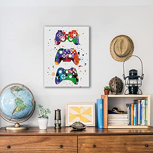 Video Game Watercolor Poster Canvas Wall Art for Home/Gaming Room/Boys Room Decor – Gaming Canvas Print Wall Art Painting Ready to Hang Gifts – Easel & Hanging Hook 12×15 Inch | The Storepaperoomates Retail Market - Fast Affordable Shopping