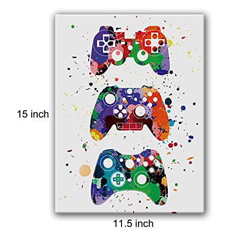 Video Game Watercolor Poster Canvas Wall Art for Home/Gaming Room/Boys Room Decor – Gaming Canvas Print Wall Art Painting Ready to Hang Gifts – Easel & Hanging Hook 12×15 Inch | The Storepaperoomates Retail Market - Fast Affordable Shopping