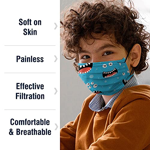 WECARE Disposable Face Masks For Kids, Variety Mystery Box – 50 Assorted Colored and Print Masks, Individually Wrapped | The Storepaperoomates Retail Market - Fast Affordable Shopping