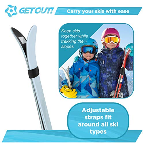 Get Out! Ski Straps – 6pk Pole and Ski Carrier for Carrying Equipment Up and Down The Slopes – 2in Wide and 18in Long | The Storepaperoomates Retail Market - Fast Affordable Shopping