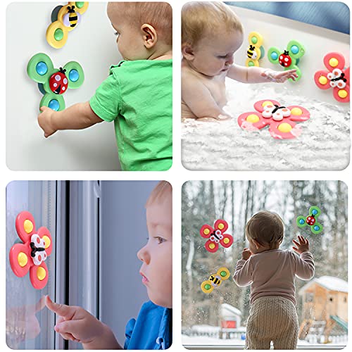 Addmos Suction Toys for Boy Girls, Baby Bath Toys, Infant Baby Toys Suction Cup Spinning Top Toy, Christmas Birthday Gifts for Toddlers(3PCS ) | The Storepaperoomates Retail Market - Fast Affordable Shopping
