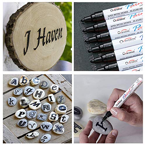 Black Paint Markers Pens – Single color 6 Pack Permanent Oil Based Paint Pen, Medium Tip, Quick Dry and Waterproof Marker for Rock, Wood, Fabric, Plastic, Canvas, Glass, Mugs, Canvas, Glass | The Storepaperoomates Retail Market - Fast Affordable Shopping