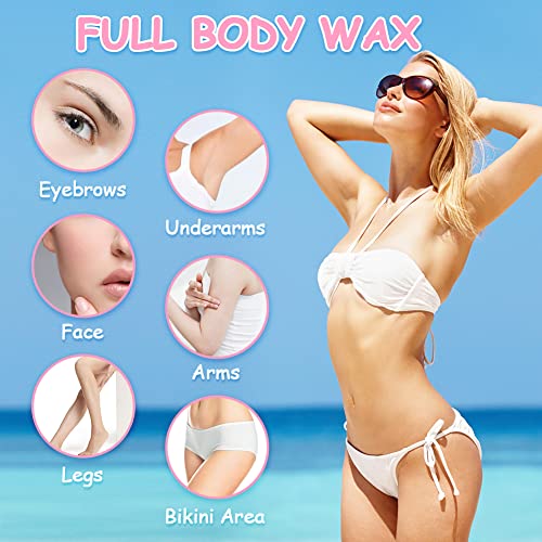 Wax Beads, Hard Wax Beans 400g Wax Beads for Hair Removal with 10 Pcs Wood Sticks for Full Body Brazilian Bikini Face Legs Eyebrow Painless at Home for Woman Men | The Storepaperoomates Retail Market - Fast Affordable Shopping