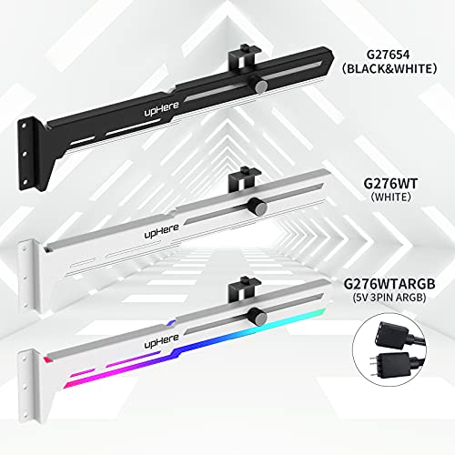 upHere 5V Addressable RGB White Graphics Card GPU Brace Support Video Card Sag Holder,Built-in 5V ARGB Strip,Adjustable Length and Height Support,G276WTARGB | The Storepaperoomates Retail Market - Fast Affordable Shopping