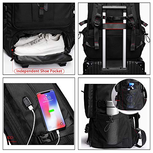 Large Capacity for long journey 7 days Travel Backpack with Usb Charging Port  Expandable Casual Hiking Daypack outdoor sport knapsack with Independent Shoe Pocket for Mens Denpein | The Storepaperoomates Retail Market - Fast Affordable Shopping