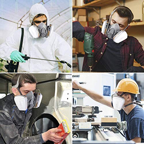 NC Reusable Active Carbon Respirator, Face Cover Set for Painting Against DustFumesSawdustAsbestos Suitable for Painting,Staining,Car Spraying,Sanding andCutting Brown Medium | The Storepaperoomates Retail Market - Fast Affordable Shopping