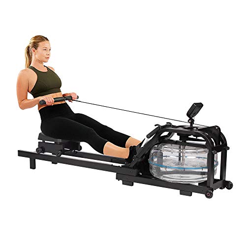 Vilobos Water Rower Rowing Machine for Home Use Exercise Equipment with Water Resistance LCD Monitor