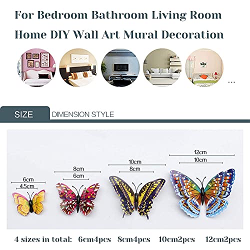 SHCHA 12 PCS Butterfly Wall Decals With Luminous Function, 3D Butterflies Removable Mural Stickers Wall Stickers Art Decal Home Decals Stickers Magnetic PVC Kids Girls Baby Women Bedroom Living Room&Garden Decor DIY Stickers | The Storepaperoomates Retail Market - Fast Affordable Shopping