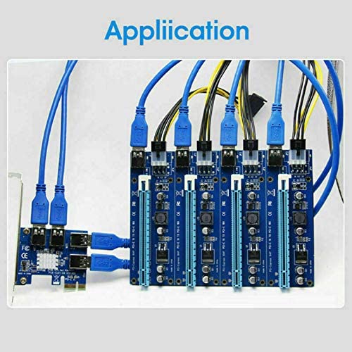 Flanney PCI Express Multiplier Riser Card, PCIe 1 to 4 PCI-Express 16X Slots Riser Card PCI-E 1X to External 4 PCI-e USB 3.0 Adapter Multiplier Card for Bitcoin Mining Device | The Storepaperoomates Retail Market - Fast Affordable Shopping
