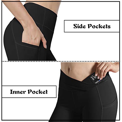 VALANDY Women’s High Waist Biker Shorts Running Fitness Workout Shorts with Pockets Bermuda Shorts S-XXXL Black | The Storepaperoomates Retail Market - Fast Affordable Shopping