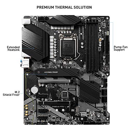 MSI Z490-A PRO ProSeries ATX Motherboard (10th Gen Intel Core, LGA 1200 Socket, DDR4, Dual M.2 Slots, USB 3.2 Gen 2, 2.5G LAN, DP/HDMI) (Renewed) | The Storepaperoomates Retail Market - Fast Affordable Shopping